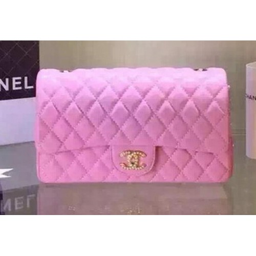 Chanel Borsa con patta serie 2.55 Pelle di montone nera A5016 Rosa