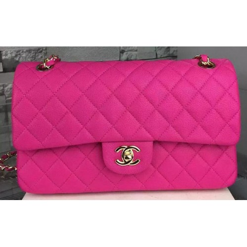 Borsa con patta Chanel serie 2.55 in pelle di daino A1112 rosa