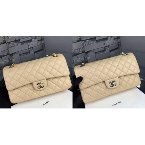 Chanel Borsa con patta serie 2.55 Pelle di agnello A5024 Albicocca
