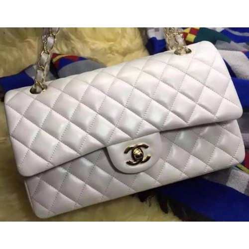 Chanel Borsa con patta serie 2.55 Pelle di montone originale A09765 OffWhite
