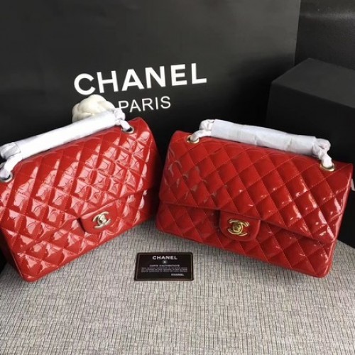Borse con patta Chanel serie 2.55 pelle originale A1112 rosso