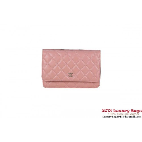 Chanel A33814 Mini borsa con patta in pelle di montone originale rosa chiaro