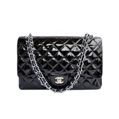 A buon mercato Chanel Jumbo 2.55 Series Flap Bag A47600 Nero Argento