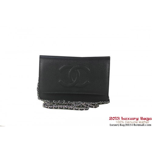 Chanel A48654 Mini borsa con patta in pelle nera originale Cannage Patterns