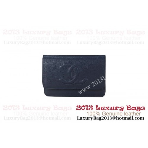 Chanel A48654 Royalblue Original Cannage Patterns Mini borsa con patta in pelle