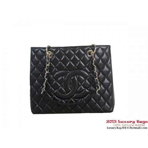 Chanel A50995 Borsa a tracolla in pelle Cannage originale nera oro