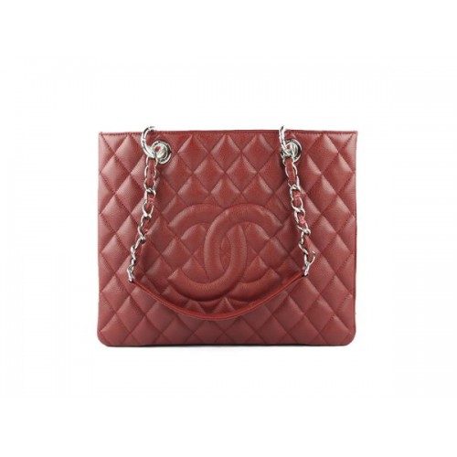 Chanel A50995 Borsa a tracolla in pelle Cannage originale marrone argento