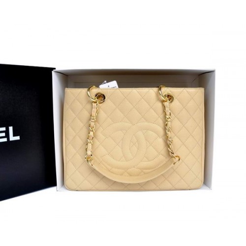 Chanel A50995 originale borsa a tracolla in pelle di caviale albicocca