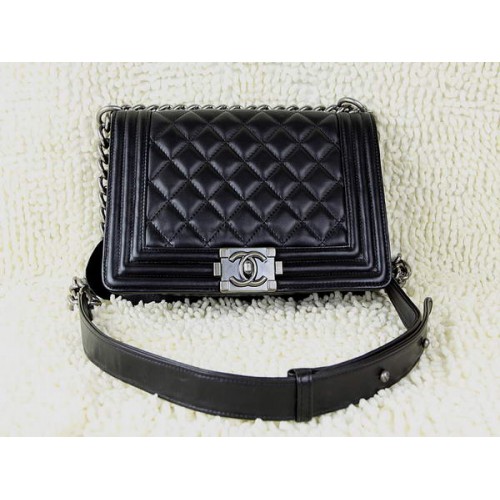 Hot Style Chanel A67025 Le Boy Borsa a tracolla con patta in pelle di montone nera