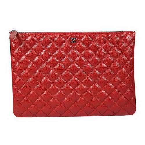 Chanel A69254 A69253 Pochette Original Cannage Pattern Pelle Rossa