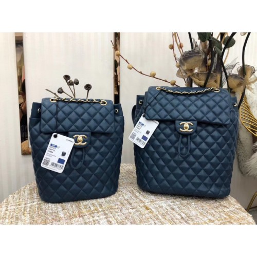 Zaino Chanel pelle di pecora pelle originale 83431 blu