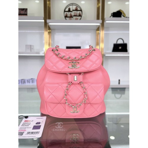 Zaino Chanel Pelle di pecora Pelle originale AS2908 Rosa