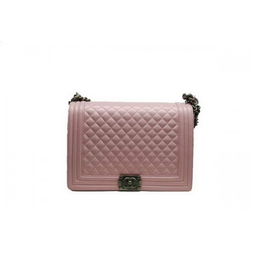 Chanel Boy Borsa a tracolla con patta A30171 Pelle di montone rosa