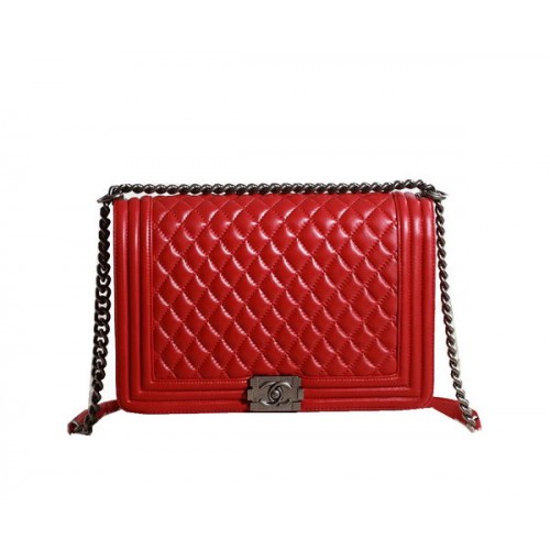 Chanel Boy Flap Borsa a Spalla in Pelle Originale A67087 Rossa