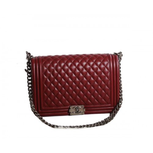 Chanel Boy Flap Borsa a Spalla in Pelle Originale A67087 Vino