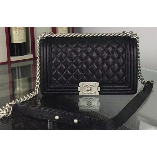 Chanel Boy Flap Borse a tracolla in pelle di cervo A67086 nero