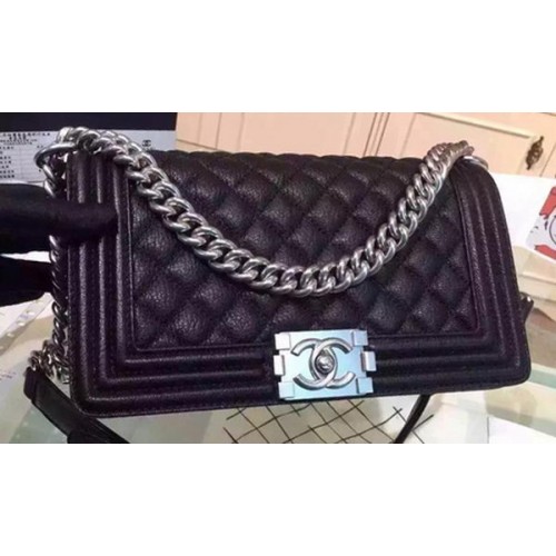 Chanel Boy Flap Borse a tracolla in pelle di cervo A67086 nero