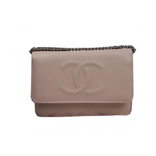 Chanel CHA48654 Mini borsa con patta in pelle rosa originale Cannage Patterns