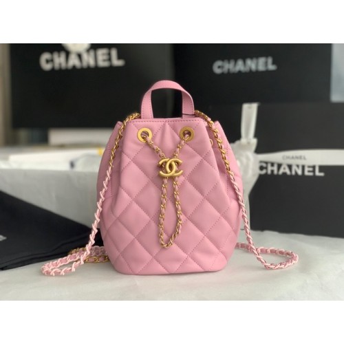 Zaino Chanel in pelle di vitello Original Leather AS3211 rosa