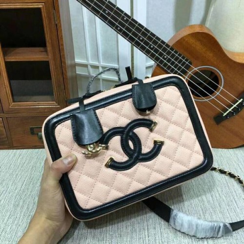 Borsa a tracolla Chanel in pelle di vitello 6070 rosa