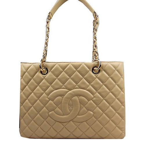 Borsa Chanel Classic Coco Albicocca GST Caviar Leather A50995 Oro