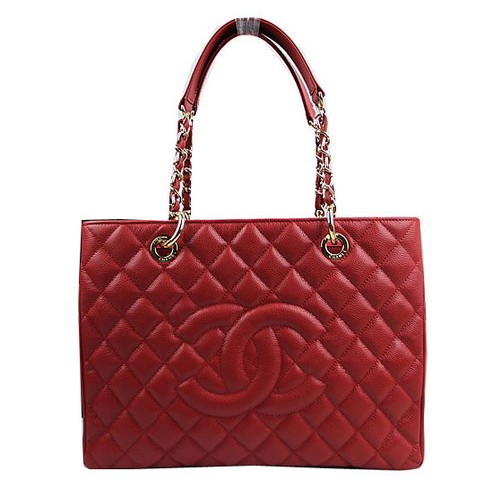 Chanel Classic Coco Bag Red GST Caviar Leather A50995 Oro