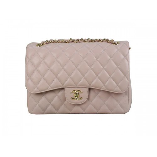 Chanel Classic Flap Bag 1113 Light Pink Original Cannage Pattern Pelle Oro