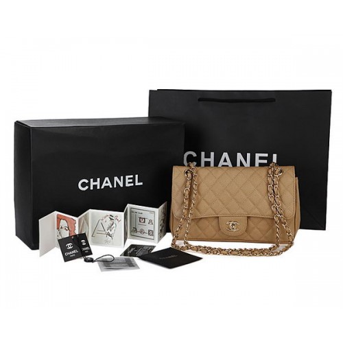 Chanel Classic Flap Bag 2.55 Series Cannage Pattern CHA1112 Albicocca