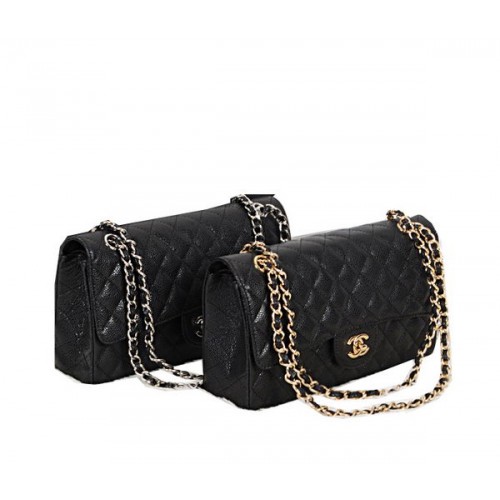 Chanel Classic Flap Bag 2.55 Series Original Cannage Pattern CHA1112 Nero