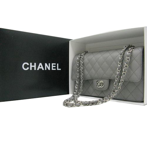 Chanel Classic Flap Bag 2.55 Series Original Cannage Pattern CHA1112 Grey