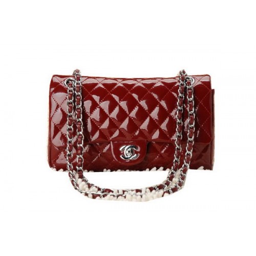 Chanel Classic Flap Bag 2.55 Series Patent Leather CHA1112 Borgogna