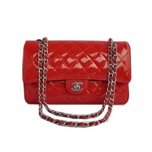 Chanel Classic Flap Bag 2.55 Series Patent Leather CHA1112 Rosso