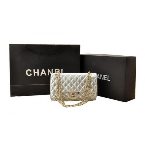 Chanel Classic Flap Bag 2.55 Serie pelle di montone CHA1112 argento