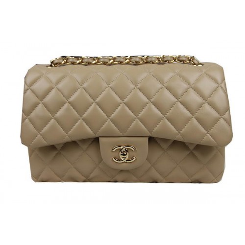 Borsa classica con patta Chanel Albicocca Pelle originale CF1113 oro