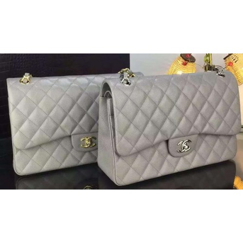 Chanel Classic Flap Bag Original Cannage Patterns A1119 Grey