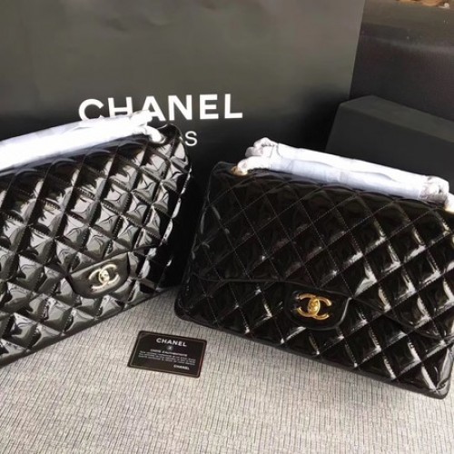 Borsa classica con patta Chanel in pelle originale A1113 nera