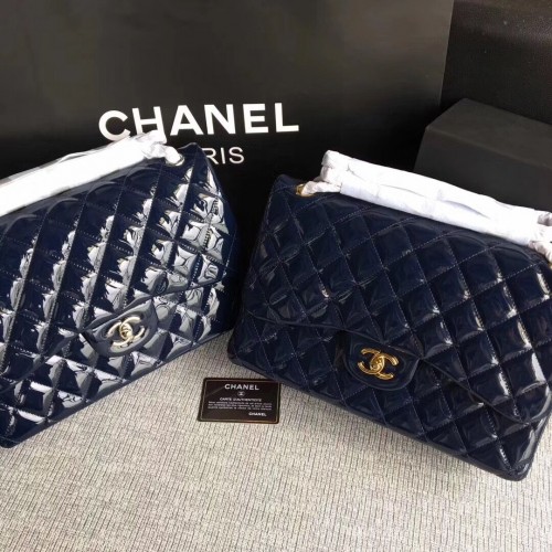Borsa classica con patta Chanel Pelle originale A1113 Royal