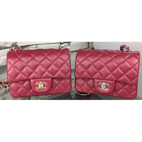Borsa classica con patta Chanel Pelle di montone originale A5171 Borgogna