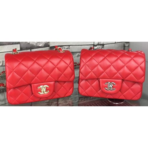 Borsa classica con patta Chanel Pelle di montone originale A5171 rossa