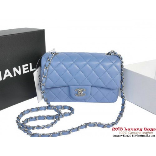 Borse Chanel Classic Flap Lavanda Pelle di montone originale A1116 Argento