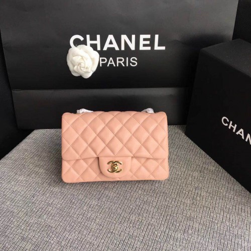 Borse Chanel Classic Flap Pelle di montone originale rossa 1116 rosa