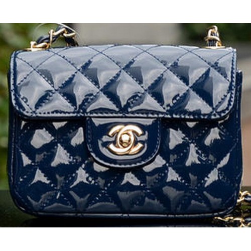 Chanel Classic MINI Flap Bag Royal Patent Leather A1115 Oro