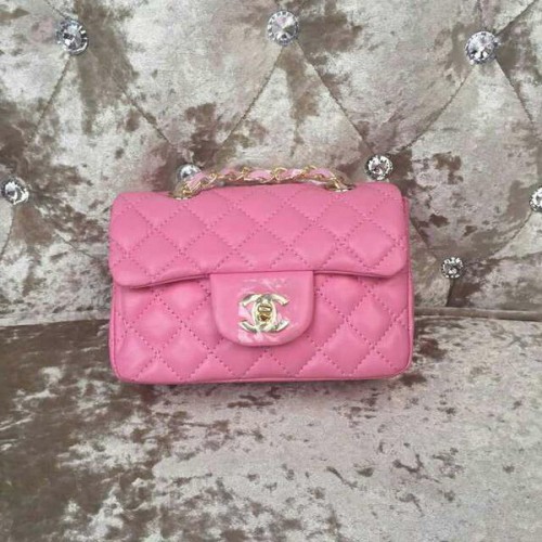 Chanel Classic MINI Borsa con patta Pelle di montone A1115 Rosa