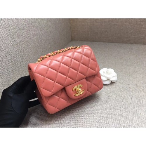 Borsa Chanel Classic MINI Flap Bag originale in pelle di montone A1115 catena in oro rosa