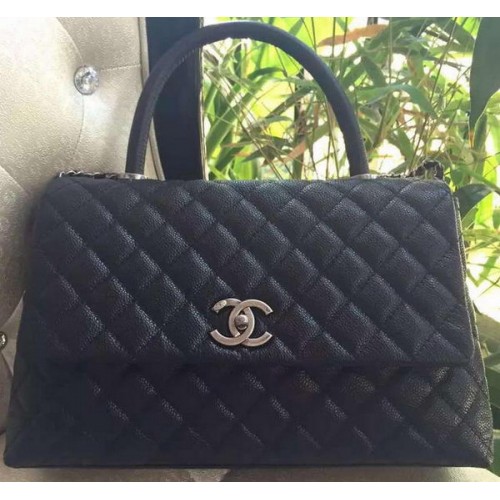 Chanel Borsa classica con manico superiore Modello Cannage originale A95168 nera