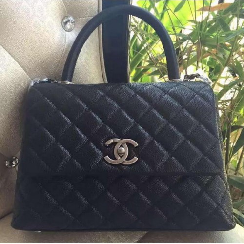 Chanel Classic Top Handle Bag Original Cannage Pattern A95169 Nero