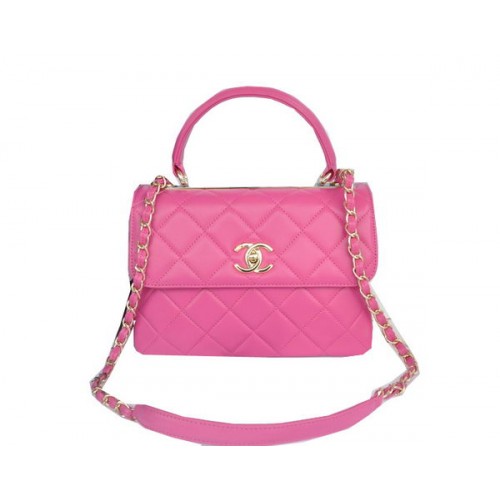 Chanel Borsa classica con manico superiore Pelle di montone originale CHA92236 Rosa