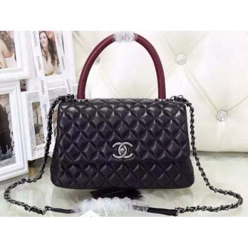 Chanel Borsa classica con manico superiore in pelle di montone A92991 rossa