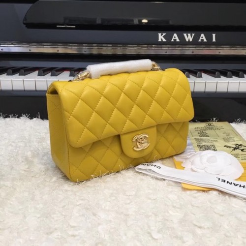 Borsa a tracolla in pelle di montone originale Chanel Classic A1116 catena in oro giallo