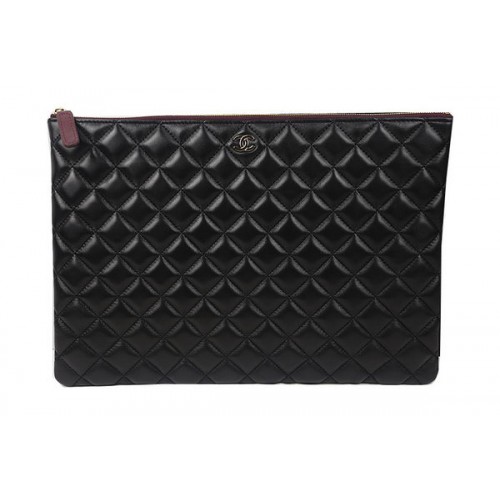 Pochette Chanel Nera Pelle di pecora originale A69254 A69253 A69252 Oro